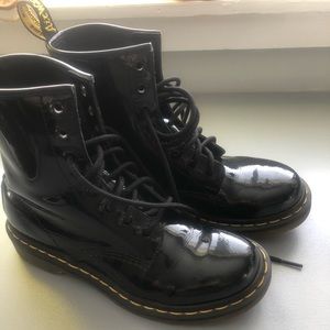 Authentic black patent leather Dr. Martens